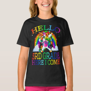 Hallo 3e klas Hier kom ik eenhoorn terug naar scho T-shirt