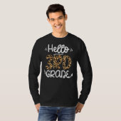 Hallo 3e klas Leopard Student Teacher Terug naar S T-shirt (Voorkant volledig)