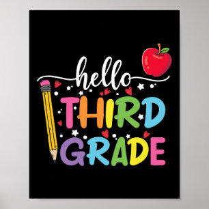 Hallo 3e klas leraar student Byck naar school Poster