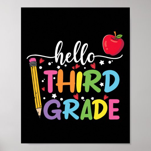 Hallo 3e klas leraar student Byck naar school Poster (Voorkant)