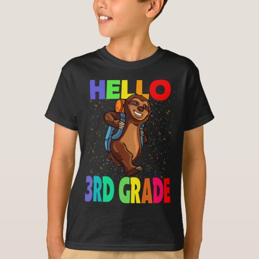 hallo 3e klas naar school t-shirt (Voorkant)