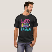 Hallo 3e klas potlood luipaard Kinder Student Teru T-shirt (Voorkant volledig)