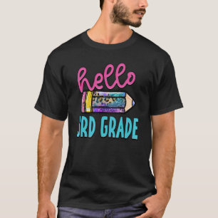 Hallo 3e klas potlood luipaard Kinder Student Teru T-shirt