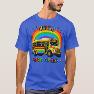 Hallo 3e klas regenboogluipaard terug naar school  t-shirt