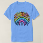 Hallo 3e klas regenboogluipaard terug naar school  t-shirt (Design voorkant)