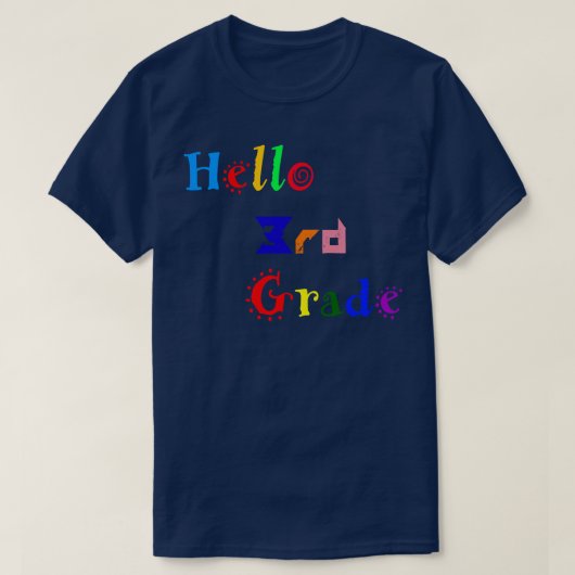 hallo 3e klas t-shirt (Design voorkant)