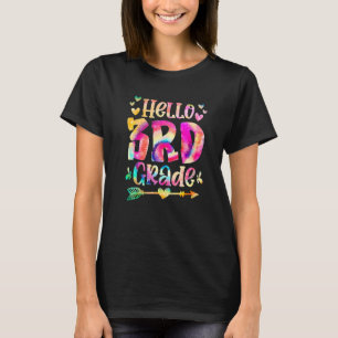Hallo 3e klas Tie Dye terug naar school eerste dag T-shirt