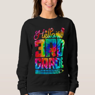 Hallo 3e klas Tie Dye terug naar school eerste dag Trui