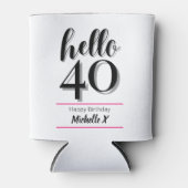 Hallo 40 - 40e verjaardag blikjeskoeler (Voorkant)