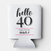 Hallo 40 - 40e verjaardag blikjeskoeler (Achterkant)