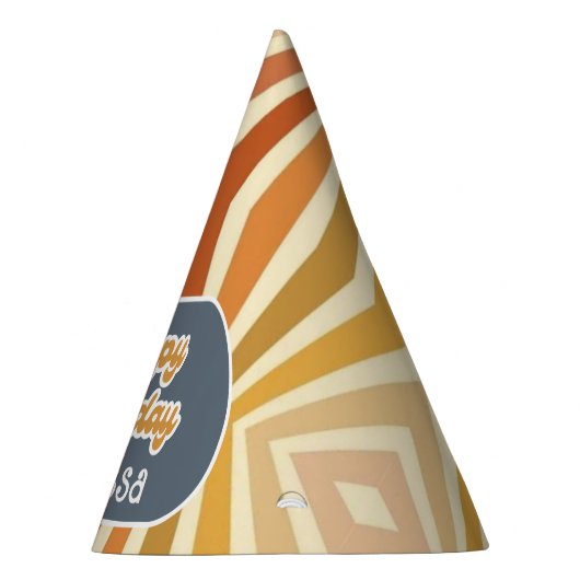 Hallo ₩ 40 Retro Sun Groovy Wave Verjaardag Feesthoedjes (Rechts)