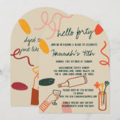 Hallo 40 Veertig wijnmakerij Lunch Verjaardag Kaart (Voorkant / Achterkant)