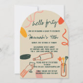 Hallo 40 Veertig wijnmakerij Lunch Verjaardag Kaart (Voorkant)