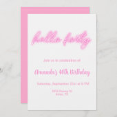 hallo 40e verjaardag feestdagenkaart (Voorkant / Achterkant)