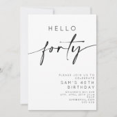 hallo 40e verjaardag kaart (Voorkant)