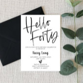 hallo 40e verjaardag uitnodiging