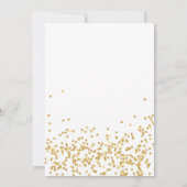 Hallo 40e verjaardag Witte en Gouden Confetti Kaart (Achterkant)