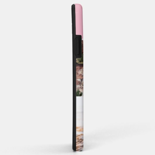 Hallo 4 Fotocollage roze gepersonaliseerd Case-Mate iPhone Case (Achterkant/rechts)