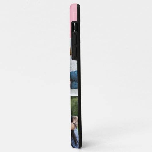 Hallo 4 Fotocollage  roze gepersonaliseerd Case-Mate iPhone Case (Achterkant/links)