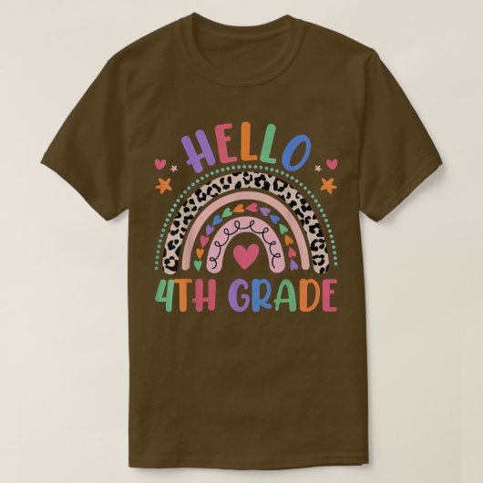 hallo 4e graadmeter van de Boho-regenboog, 1e dag  T-shirt (Design voorkant)