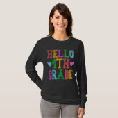 hallo 4e klapplein naar school t-shirt (Voorkant volledig)