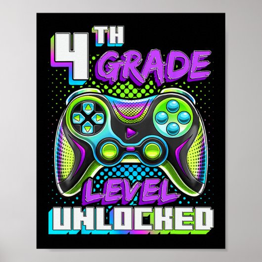 Hallo 4e klas niveau ontgrendelde videogame Ck naa Poster (Voorkant)