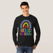 Hallo 4e klas School Rainbow Grade Acedamic T-shirt (Voorkant volledig)
