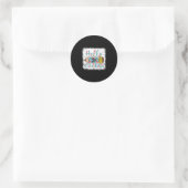 Hallo 4e klas terug naar school 4e klas student ronde sticker (Tas)