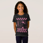 Hallo 4e klas terug naar school leraar roze t-shirt (Voorkant volledig)