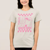 Hallo 4e klas terug naar school leraar roze Tri-Blend shirt (Voorkant)