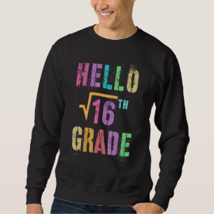 Hallo 4e klas vierkantswortel van 16 wiskunde knap trui