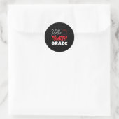 Hallo 4e leerjaar schooljaar 4e leerjaar kinderen ronde sticker (Tas)