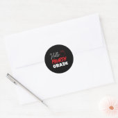 Hallo 4e leerjaar schooljaar 4e leerjaar kinderen ronde sticker (Envelop)