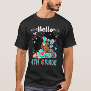 Hallo 4e rang zwart meisje Kinder das kleurstof te T-shirt
