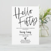 hallo 500e uitnodiging van de verjaardag (Staand voorkant)