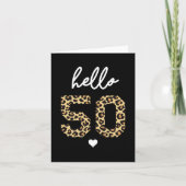 hallo 50- 50-50e verjaardag viering cadeau kaart (Voorkant)