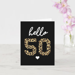 Hallo 50- 50ste verjaardag cadeau outfit kaart