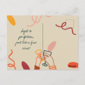 Hallo 50 Fifty 50e Wijngaard Lunch Verjaardag Briefkaart (Achterkant)