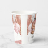 hallo 50 roze Glitter Birthday-ballonnen Papieren Bekers (Rechts)