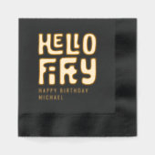 Hallo 50 Vijftigste 50ste verjaardag gepersonalise Folie Servetten (Voorkant)