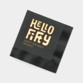 Hallo 50 Vijftigste 50ste verjaardag gepersonalise Folie Servetten (Links)