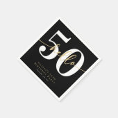 Hallo 50 Vijftigste verjaardag Servet (Hoek)