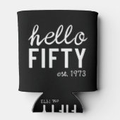 hallo 50e 50e verjaardag blikjeskoeler (Achterkant)