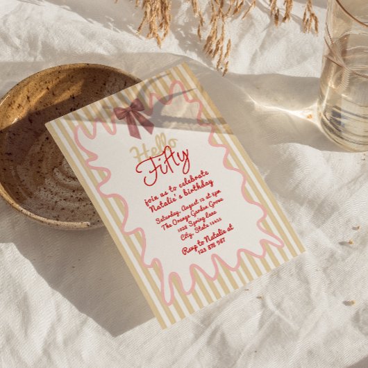 hallo 50e handgeschilderde boog kaart