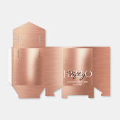 hallo 50e verjaardag Elegant Calligraphy Roos Gold Bedankdoosjes (Uitgevouwen)