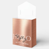 hallo 50e verjaardag Elegant Calligraphy Roos Gold Bedankdoosjes (Geopend)