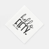 hallo 50e verjaardag servet (Hoek)