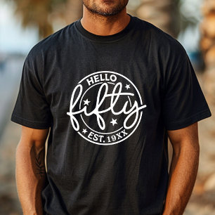Hallo 50e verjaardag t-shirt
