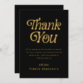 hallo 50e verjaardag van de 50e verjaardag van de  bedankkaart (Voorkant / Achterkant)