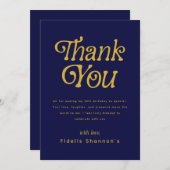 hallo 50e verjaardag van de 50e verjaardag van de  bedankkaart (Voorkant / Achterkant)